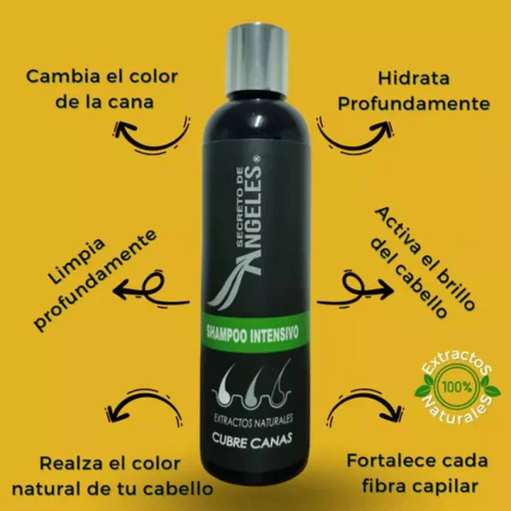 Shampoo Angeles Cubrecanas 🖤🧔🏻♀️